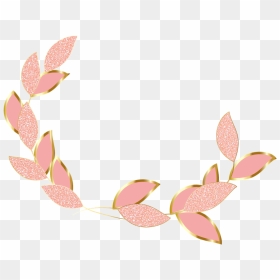#wreath #leaf #crown #circle #rosegold #glitter #gold - Vector Graphics, HD Png Download - leaf crown png