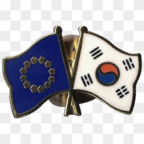 South Korea Friendship Flag Pin, Badge - Cartoon, HD Png Download - south korea flag png