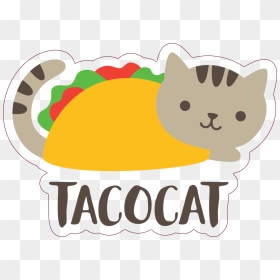 Excelent Cute Taco Cat Sticker This Month - Cute Taco, HD Png Download - thank you .png