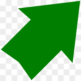 Green Arrow Right Up, HD Png Download - curve arrow png