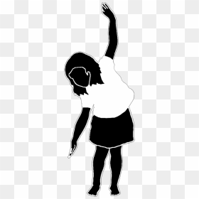 Silhouette Of Little Girl Dancing White Shirt - Clip Art, HD Png Download - little girl silhouette png