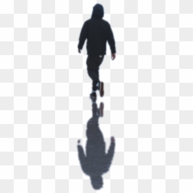 #ftestickers #man #walking #silhouette #shadoweffect - Shadow Of Man Walking, HD Png Download - man walking silhouette png