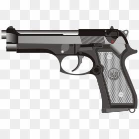 Beretta 92 Vector, HD Png Download - hand gun png