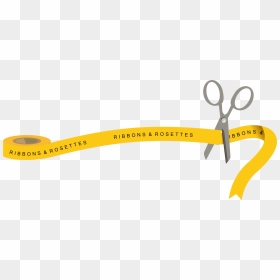 Transparent Text Ribbon Png - Scissors, Png Download - text ribbon png