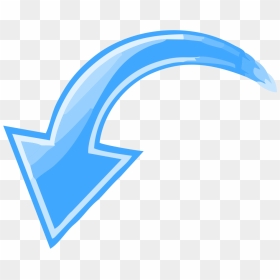 Blue Curved Arrow Png - Curve Arrow Pointing Down, Transparent Png - curve arrow png