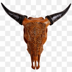 Carved Cow Skull - Bull Skalls, HD Png Download - bull skull png