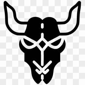 Horn Clipart Cow Skull - Portable Network Graphics, HD Png Download - bull skull png