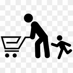 Father And Son Shopping - Alimentação Saudável Lista De Compra Reeducação Alimentar, HD Png Download - father and son png