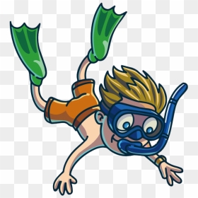 Diving Cartoon Png, Transparent Png - diver png