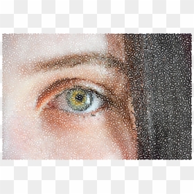 Female Face Jittered Mosaic Clip Arts - Real Yellow Iris Eye, HD Png Download - face blur png