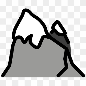 Snow-capped Mountain Emoji Clipart - Illustration, HD Png Download - snow clipart png