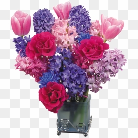 Eiffel Tower Vases With Flowers - Hyacinths Roses, HD Png Download - flower vase with flowers photography png