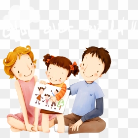 Child And Parent Transparent & Png Clipart Free Download - Cartoon Images Of Parent And Child, Png Download - father and son png