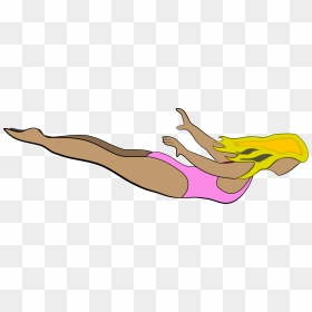 Holy Diver Clip Arts - Female Diving Cartoon Png, Transparent Png - diver png