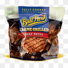 Ball Park Fully Cooked Refrigerated Beef Burger Patties - Ball Park Franks, HD Png Download - hamburgers png