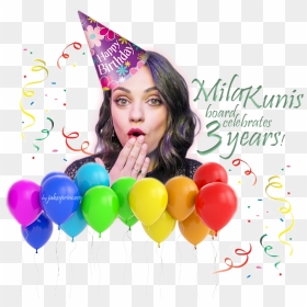 Mila Kunis Board Celebrates 3 Years On Fanforum - Birthday Party, HD Png Download - mila kunis png