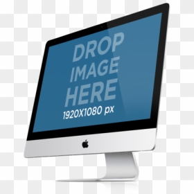 Imac Png Mockup Of Angled Imac Over A Clear Background - Led-backlit Lcd Display, Transparent Png - laptop mockup png
