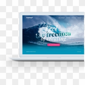 Surfing, HD Png Download - laptop mockup png