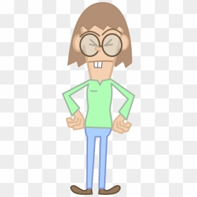 Female Or Male Unisex Geek Or Nerd Light Skin Clip - Male Nerdy Cartoon Character, HD Png Download - geek png