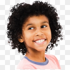 A Middle School Kid With Curly Black Hair Smiling - Happy Black Kid Png, Transparent Png - black kid png