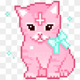 Pink Cat Pixel Art , Png Download - Pixel Pastel Goth, Transparent Png - art png tumblr