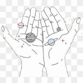 Space Hands Planets Aesthetic Tumblr Png Aesthetic - Aesthetic Hands, Transparent Png - art png tumblr