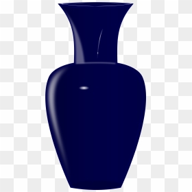 Blue Glass Vase Clip Arts - Vase Clipart, HD Png Download - flower vase with flowers photography png