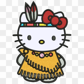 Hello Kitty Sticker Auto, HD Png Download - embroidery designs png
