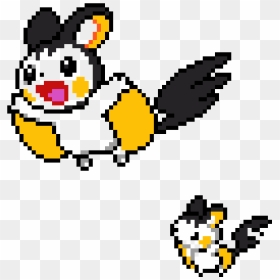 Pokemon Pixel Art Grid Emolga , Png Download - Pixel Art Emolga, Transparent Png - emolga png