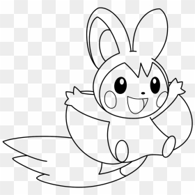 Coloriage Emolga Pokemon - Emolga Para Colorear, HD Png Download - emolga png