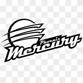 Phoenix Mercury Logo Black And White - Phoenix Mercury, HD Png Download - phoenix black and white png