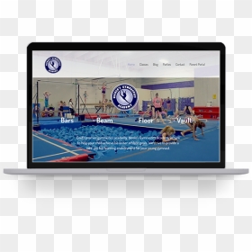 Nicole"s Gymnastics Academy Website Mockup On A Laptop - Flat Panel Display, HD Png Download - laptop mockup png