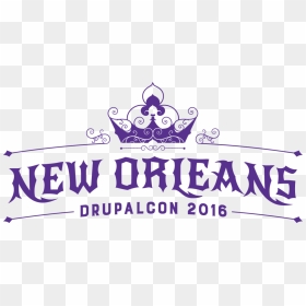 Drupalcon New Orleans Logo With The Crown - New Orleans Style Logos, HD Png Download - new orleans png