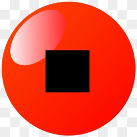 Stop Button Red Svg Clip Arts - Circle, HD Png Download - stop.png