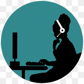 Working At First Job Clipart Transparent Library My - Silhouette Of Customer Service Rep, HD Png Download - job images png