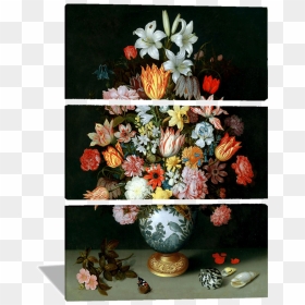 Still Life Of Flowers In A Wan Li Vase, HD Png Download - flower vase with flowers photography png