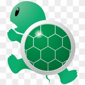 Cute Cartoon Painted Green Turtle - Turtle Png Cartoon, Transparent Png - cute turtle png