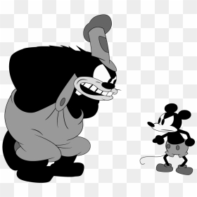 Mickey Mouse Viejo Png - Steamboat Willie And Angry Pete, Transparent Png - mickey mouse 3d png