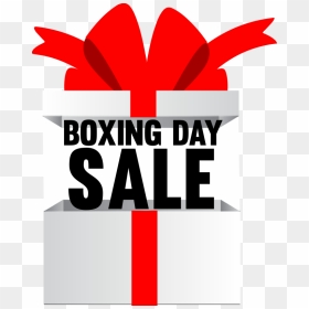 Boxing Day Present Window Decal, HD Png Download - sale ribbon png