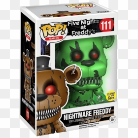 Transparent Nightmare Freddy Png - Glow In The Dark Nightmare Freddy Pop, Png Download - nightmare freddy png