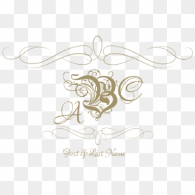 Free Customizable Monogram Frames - Calligraphy, HD Png Download - wedding logo vector png