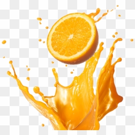 Of Drink Tangerine Juice Splash Orange Clipart - Orange Soda Splash, HD Png Download - soda splash png