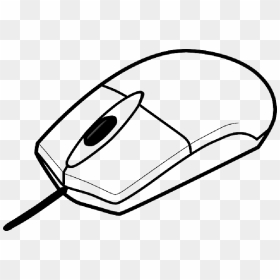 Computer, Mouse, Keyboard, Outline, Drawing, Cartoon - Computer Mouse Clipart Black And White, HD Png Download - computer mouse logo png