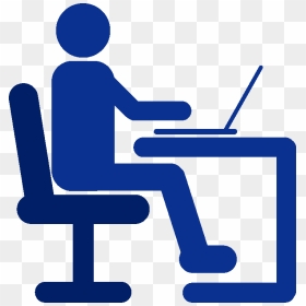 Help Desk & Technical Support - Person Sitting In Front Of Computer, HD Png Download - tech support png