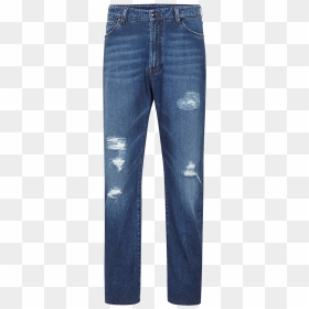 Distress Cotton Denim Trousers - Jeans, HD Png Download - distress png