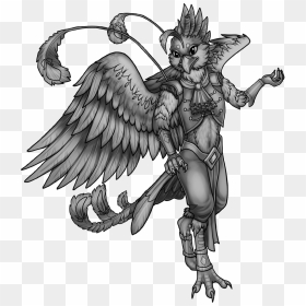 The Furcadia Wiki - Cartoon, HD Png Download - phoenix black and white png
