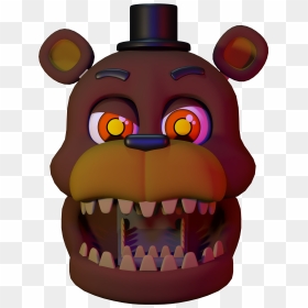 Adventure Nightmare Freddy 3d Head - Cartoon, HD Png Download - nightmare freddy png