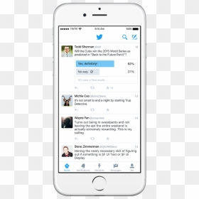 Zdnet Twitter Polls Mobile App - Iphone, HD Png Download - twitter app logo png