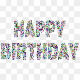 Prismatic Happy Birthday Circles Clip Arts - Birthday Celebration Free Happy Birthday Clip Art, HD Png Download - happy birthday icon png