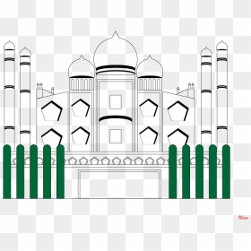 Historical Illustrations Vector Art Taj Mahal Illustration, HD Png Download - taj mahal vector png